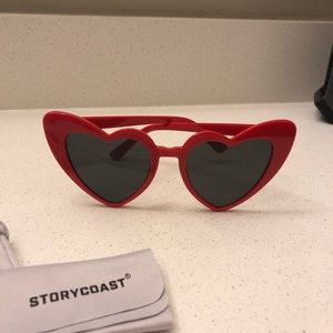 Red Heart Shape Sunglasses
